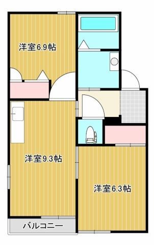 Sunny Field 201号室 間取り