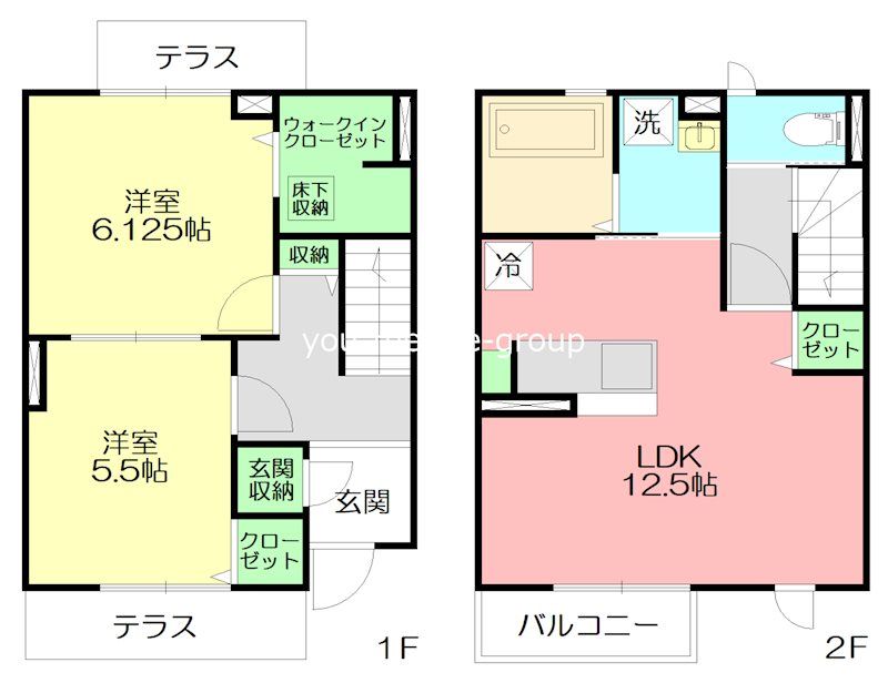 ライスフィールド　ハピネスＢ 105号室 間取り