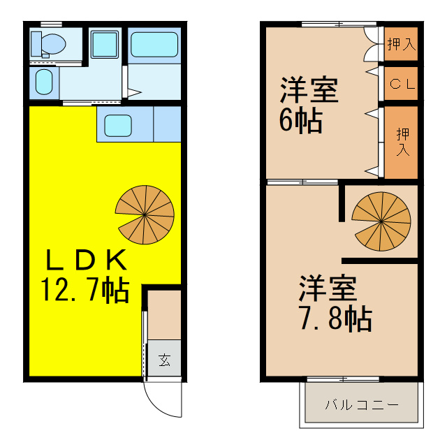 ラフレシール・ウィッズ・ペット　B棟 間取り図
