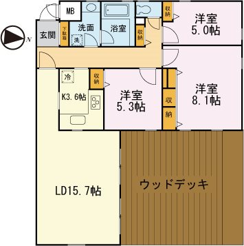 サリーレ成城 101号室 間取り