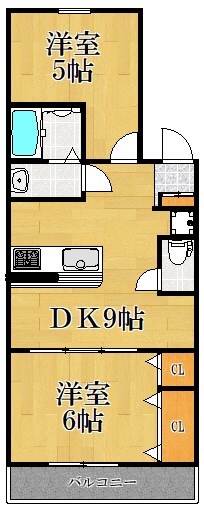 マーヴェル岸谷 403号室 間取り