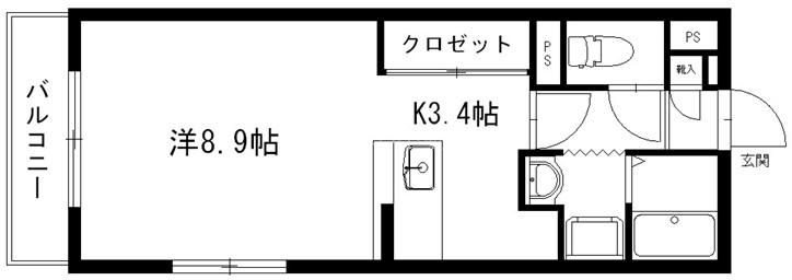 グランストーク立野 301号室 間取り