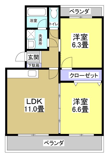 SPROUT 203号室 間取り