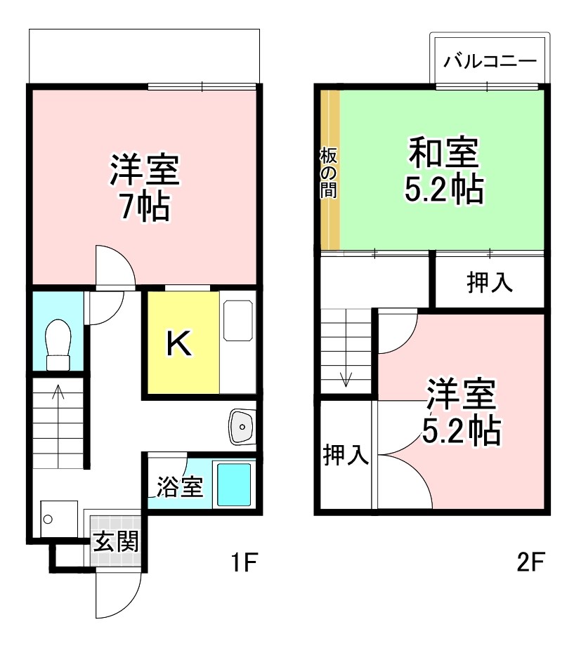 タウンハウス森北Ｂ棟 間取り