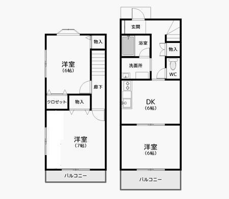 スマイルタウン 101号室 間取り