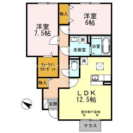 モダンコート曽根　Ａ棟 間取り図