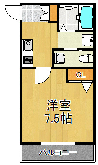 ボヌール川崎 202号室 間取り