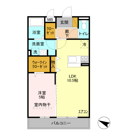 クレアドルーン越谷 間取り図