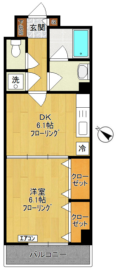 Dintorno　- ディントルノ - 302号室 間取り