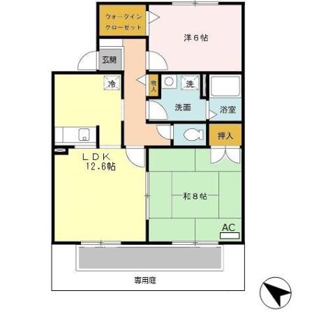 セジュール白水 Ⅱ 間取り