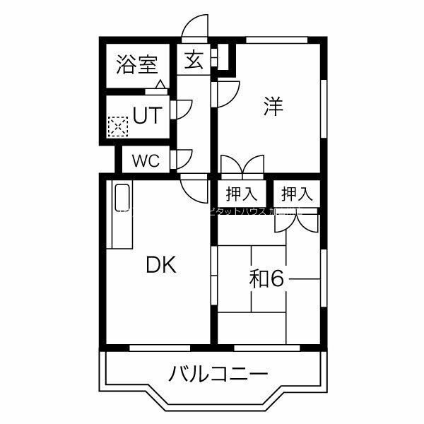 アメニティ中田Ⅲ 間取り図