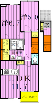 ストロベリーカーサⅧ-2  201号室 間取り