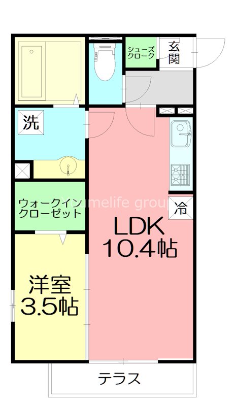 アネックス永野 102号室 間取り