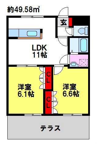 メゾンドコンフォースⅡ 間取り