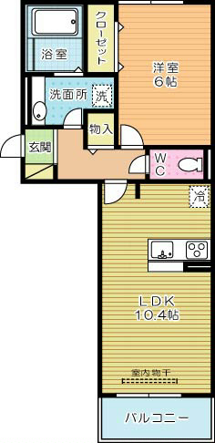 Ｍ・Ｋ・Ｋ下富野 205号室 間取り