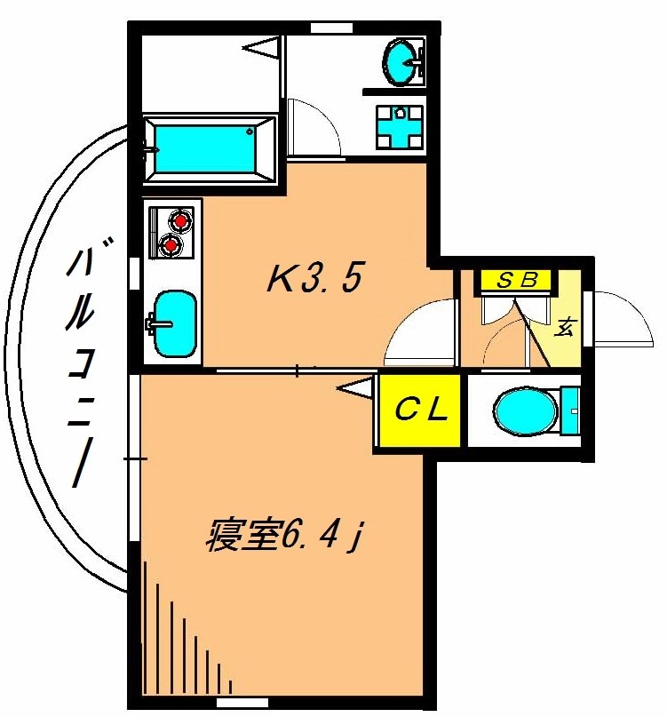 ラピスコート品川 205号室 間取り