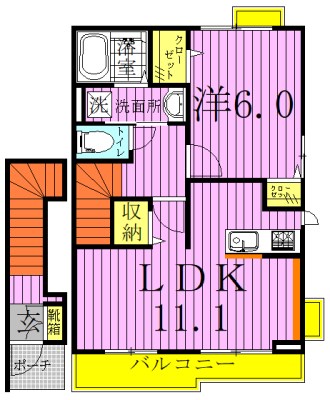 カーサ・アルドーレ 203号室 間取り