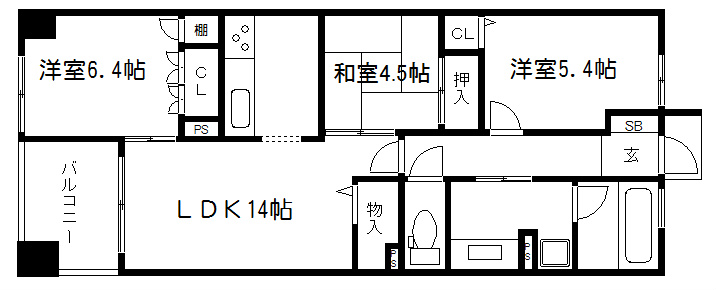 サーパスシティ西院日照町 間取り