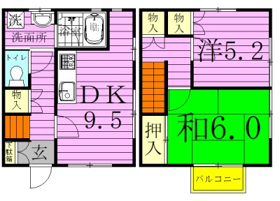 グローリータウン 101号室 間取り