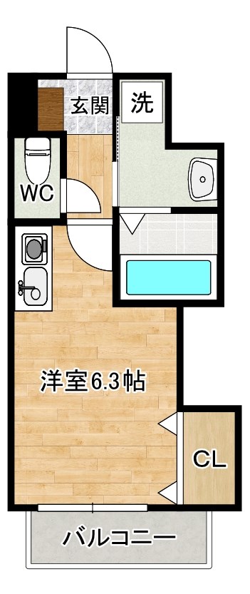 エンゼルコート清水Ⅱ 102号室 間取り