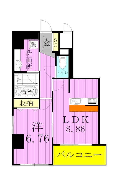 セレス稔台 601号室 間取り