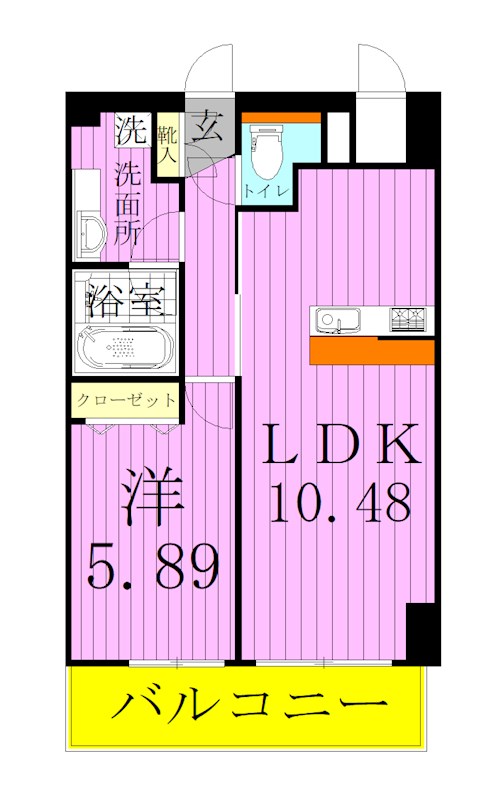 セレス稔台 605号室 間取り