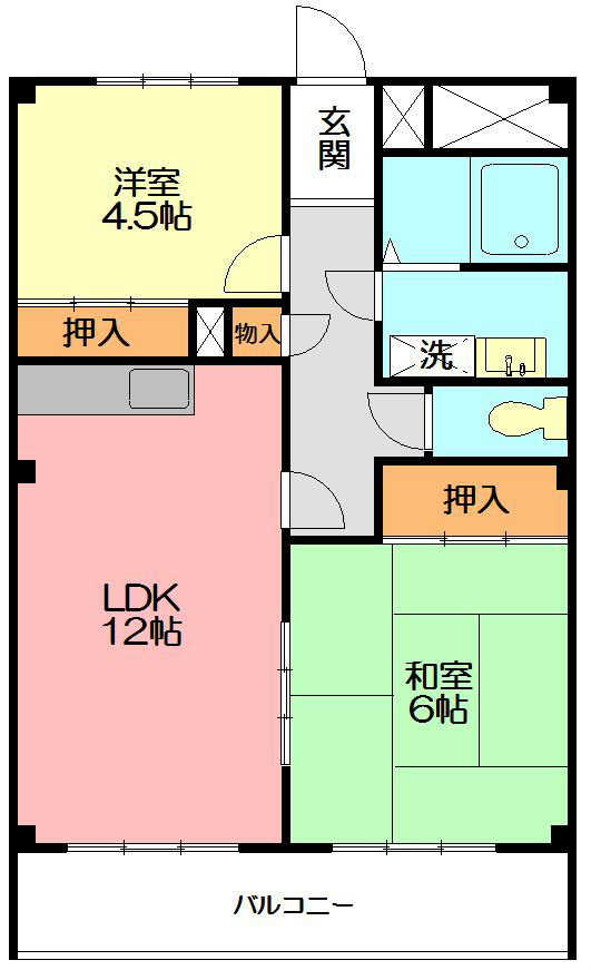 パークサイド南戸塚  202号室 間取り