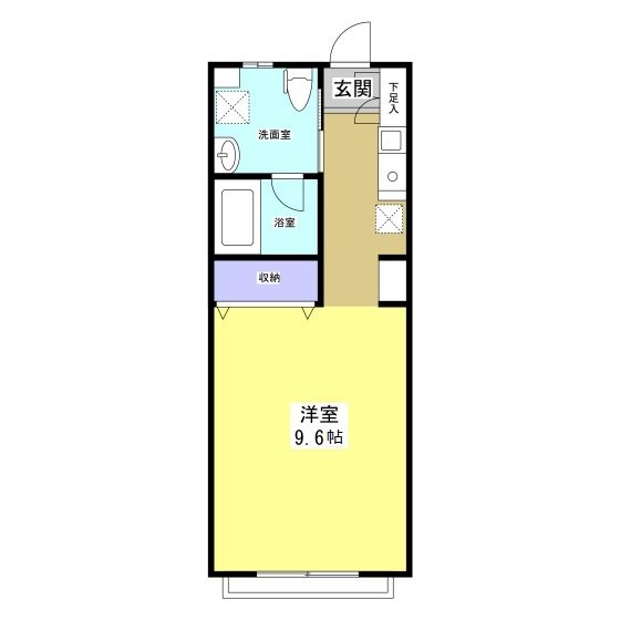 A HOUSE 1B号室 間取り