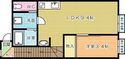 ロデスマン三萩野 203号室 間取り