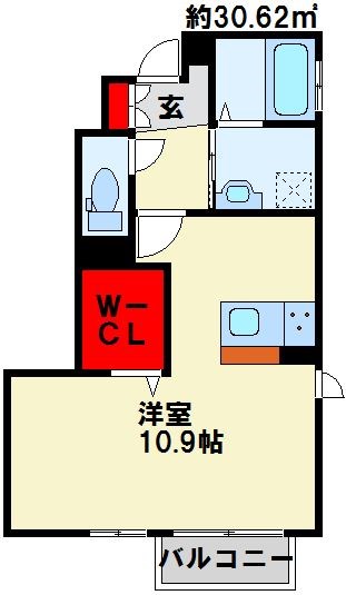 D-room白銀 103号室 間取り