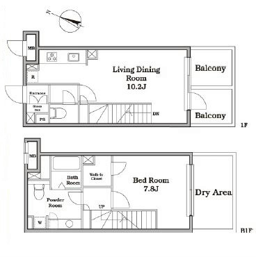 レジディア西新宿Ⅱ 108号室 間取り