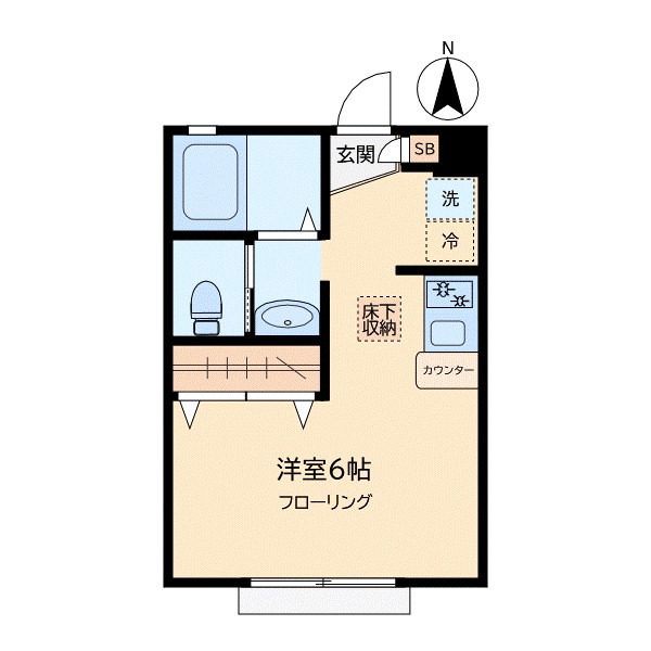 パールメゾン 102号室 間取り