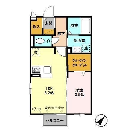 ラマージュおおたかの森 201号室 間取り
