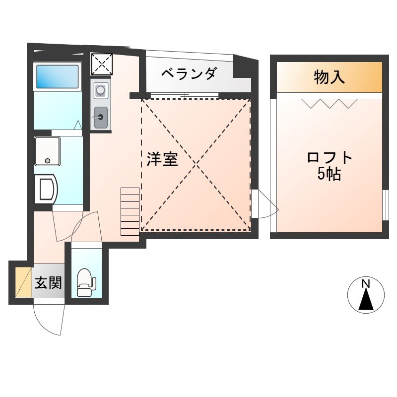 プラムハイツ 303号室 間取り