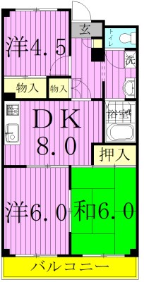 ダイカンプラザ 402号室 間取り