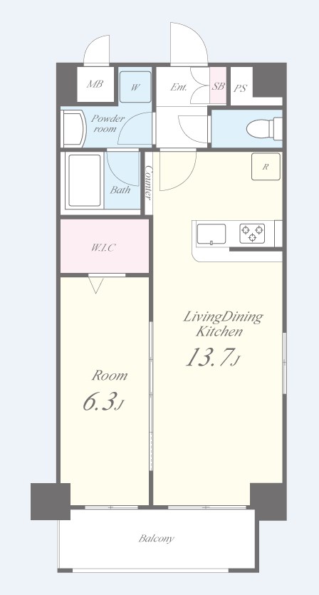 プラシード新町 間取り図