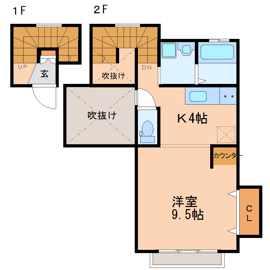 メゾン東光 A202号室 間取り