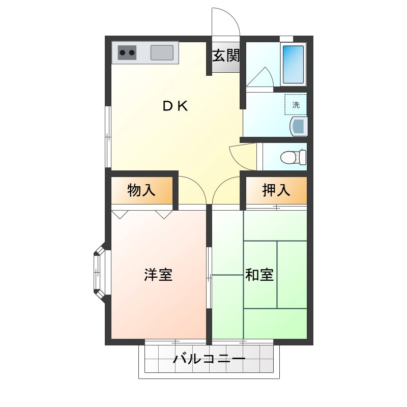 榎本ハイツ 201号室 間取り