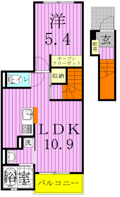 ソレイユ　プロムナード 202号室 間取り