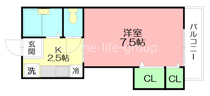 アンジェリカ 105号室 間取り
