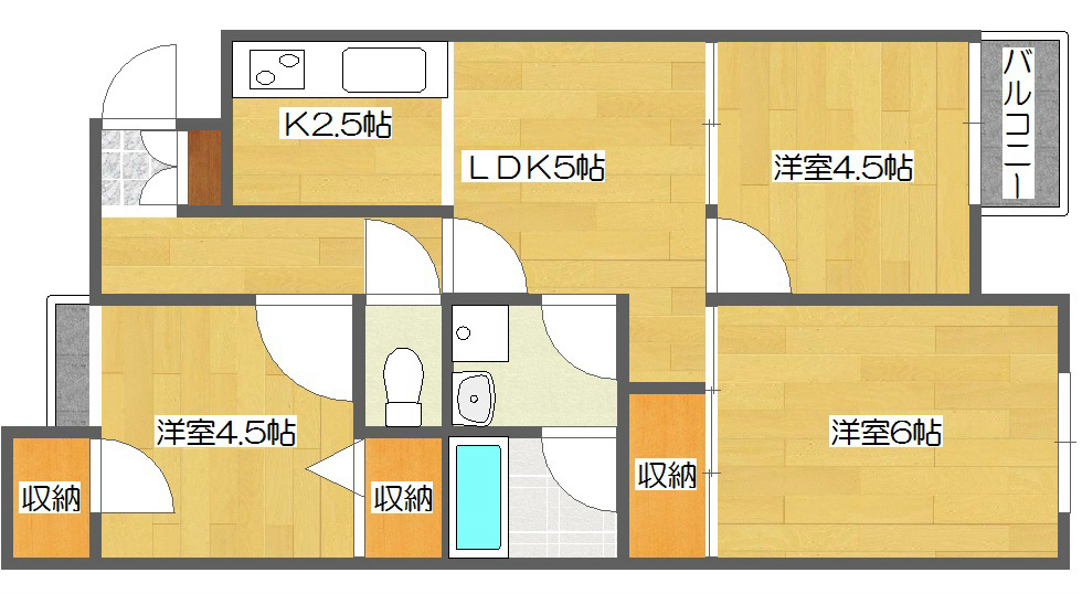 ラパンジール住吉公園 304号室 間取り