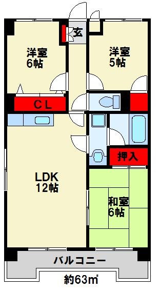 サンローゼ本城 間取り図