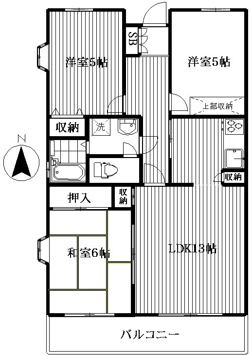 ドエルコンフォート 303号室 間取り