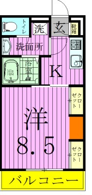 リブリ・ルーエ 103号室 間取り