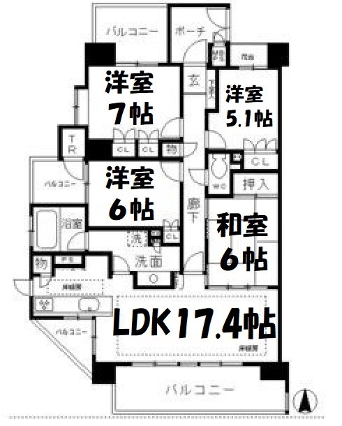 aLATO白壁東 間取り図