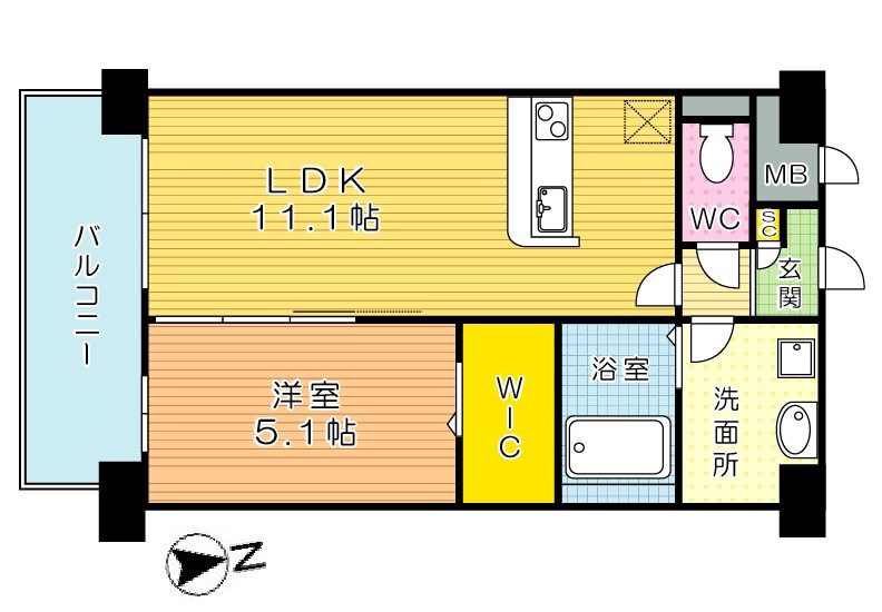 リオ　ラクーコ 807号室 間取り