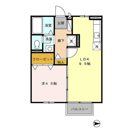 エスポワール茜町 間取り図