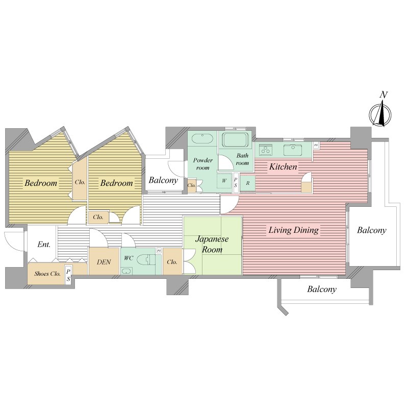 エクセルシオール掛川(903) 903号室 間取り