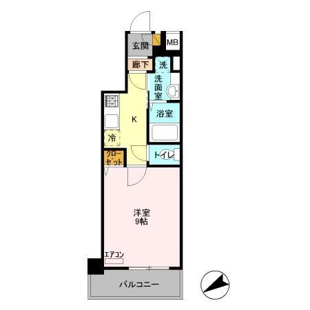 ロイヤルグレース道 406号室 間取り