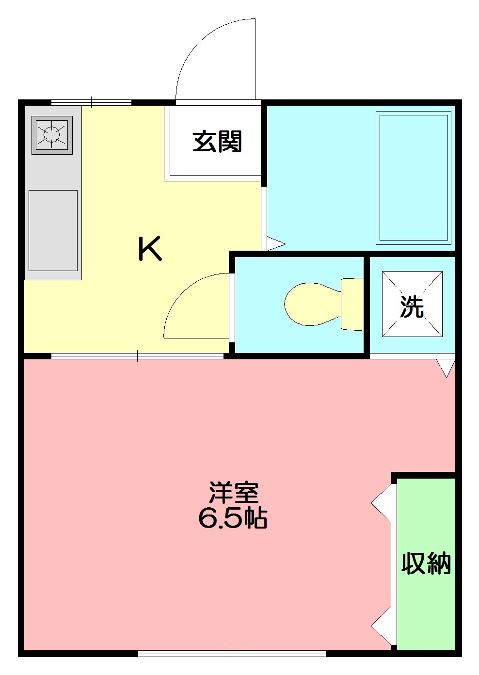 コーポ水引 206号室 間取り